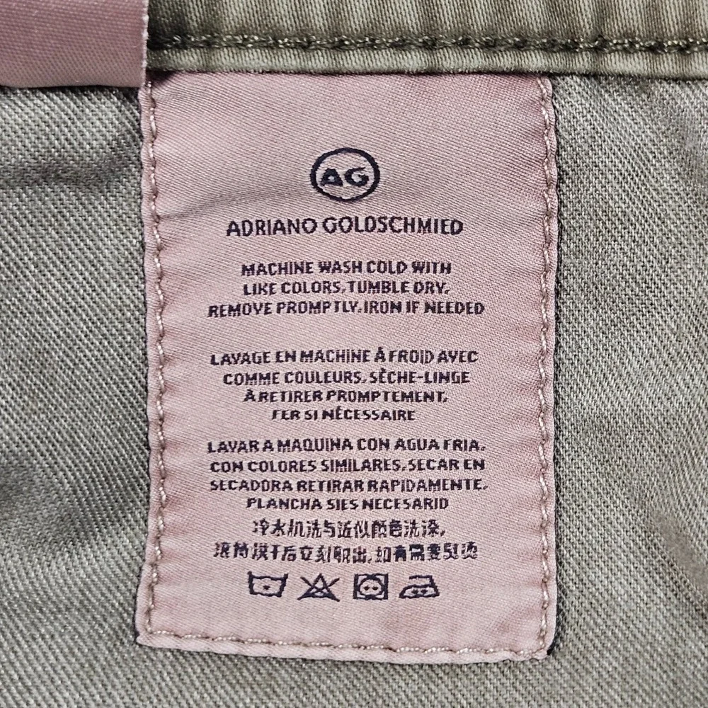 Adriano Goldschmied The Graduate Jeans Mens 38x32 Olive Tailored Leg Designer